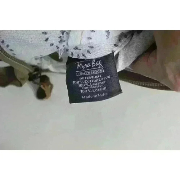 Myra Bag Western Cowgirl On Hide Leather Medium Brown Satchel Crossbody Purse - Picture 10 of 15